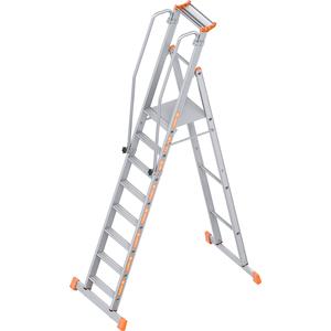Layher Aluminium platformtrappen, eenzijdig begaanbaar, inklapbaar, 8 treden