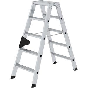 MUNK Tredenbokladder, tweezijdig, comfortabele uitvoering met ergo-pad, 2x5 treden