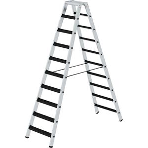 EUROKRAFTpro Stufen-Stehleiter, beidseitig