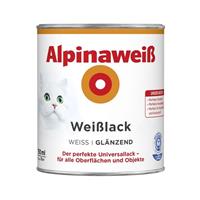 Alpina weiß Weißlack 750 ml, weiß, glänzend