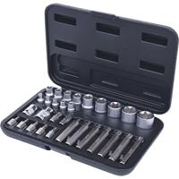 KSTOOLS KS TOOLS Torx-Steckschlüssel- und Bit-Satz, 30-tlg Bits mit Bohrung