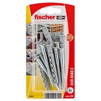 Fischer nylon constructieplug SXR-Z 8x60mm + schroef met verzonken kop 6st.