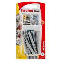 Fischer nylon constructieplug SXR-Z 6x60mm + schroef met verzonken kop 8st.