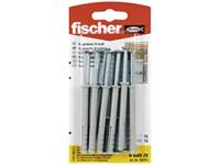 Fischer nylon nagelplug N 6x60/30mm S met verzonken kop 25st.