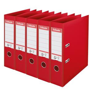 Esselte 5 St Hefboommappen Met Hendel 75 Mm Rood