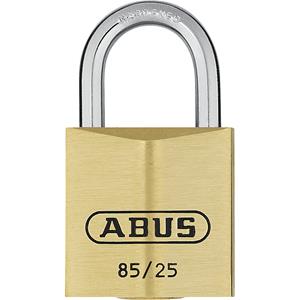 ABUS Hangslot, 85/25 lock-tag, VE = 6 stuks, messing