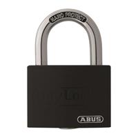 Abus Zylindervorhangschloss T65AL/40 schwarz gl.Schlosskörper-B.43mm Alu.gl.