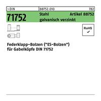 Diverse Federklappbolzen R 88752 ES 6 x 24 Stahl galvanisch verzinkt