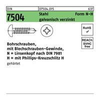 Diverse Bohrschraube DIN 7504 m.Linsenkopf N 4,2 x 25 -H Stahl galvanisch verzinkt galvanisch verzinkt / Stahl
