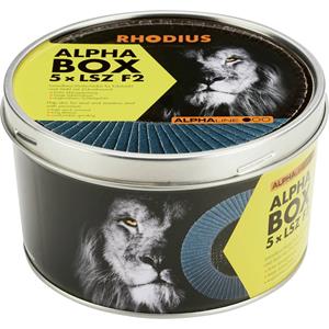 Rhodius 209314 LSZ F2 BOX Fächerschleifscheibe 115 x 22,23mm K80 INOX schräg 5St.