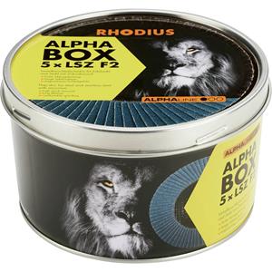 Rhodius 209316 LSZ F2 BOX Fächerschleifscheibe 125 x 22,23mm K60 INOX schräg Durchmesser 125mm 5St