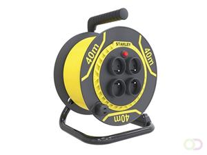 Stanley Pvc-kabelhaspel - 40 m - 3g1.5 - 4 stopcontacten