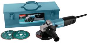 Makita 9558HNRGK3 Haakse Slijper 125mm met Vastzetschakelaar in Koffer