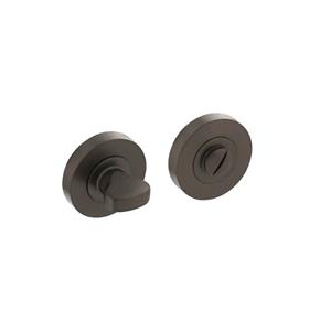 Rozet met toilet-/badkamersluiting verdekt 52x10mm met 7mm nokken antraciet