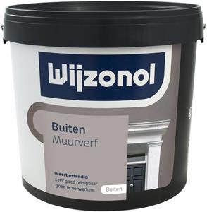 Wijzonol muurverf voor buiten lichte kleur 2.5 ltr