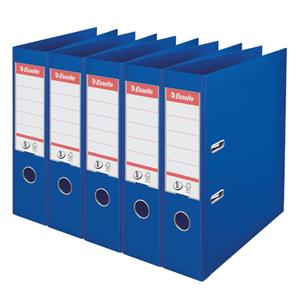 Esselte 5 st Hefboommappen met hendel 75 mm blauw