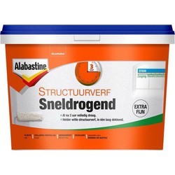 Alabastine structuurverf sneldrogend fijn wit 5 ltr