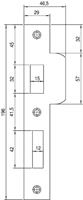 Nemef Sluitplaat RVS rond type VP 1279/17 Ls DIN rechts