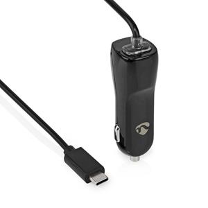 Nedis Auto-Ladegerät / 1x 3,0 A / Anzahl der Ausgänge: 1 / USB-C™ (Fixed) Kabel / 1.00 m / 15 W / Einzelspannungsausgang - 