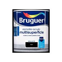 BRUGUER Acryllack mehrflächig hell SCHWARZ 0,750L 