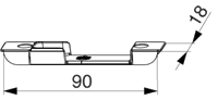 Maco - Schließteil, Falzluft 4 mm, Versatz 9 mm, universal, silber (30545)