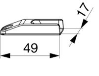 MACO Schließteil Falzluft 12 glatt Eurofalz 18 mm 9V 2 Verschraubungen silber