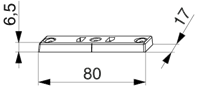 MACO Schließteil Öffnungsbegrenzung, 12L, Eurofalz 18 mm, H=6,5 mm, silber