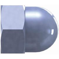 REISSER DIN 1587 Hutmutter, M 8, 6-Kant, Stahl, verzinkt, blau passiviert, verpackt a 100