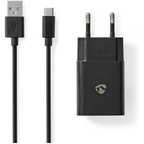 Nedis Netzladegerät / 1x 2.4 A / Anzahl der Ausgänge: 1 / USB-A / USB Type-C™ (Lose) Kabel / 1.00 m / 12 W / Einzelspannungsausgang