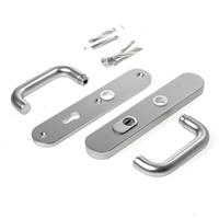 D4E Veiligheidsgarnituur, , alum., afgerond, kruk/kruk, met kerntrekbeveiliging, PC72, deurdikte 40-54mm