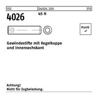 Diverse Gewindestift ISO 4026 Kegelkuppe/Innen-6-kant M 6 x 35 45 H