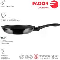 Fagor Indutherm Pfanne ø28cm schwarzer Stahl Aisi 430 - 