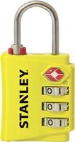 STANLEY 81142 393 401 Vorhängeschloss 30mm TSA Gelb Zahlenschloss