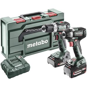 Metabo BSLBL+SSWLT300BL 685202000 Akku-Bohrschrauber, Akku-Schlagschrauber 18V 5.2Ah Li-Ion inkl. Ak