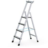 Comfortstep S gebördelte Stehleiter mit gepolsterter Stufen-Vorderkante 4 Stufen - Zarges