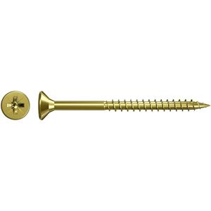 fischer - Spanplattenschraube FSP II, Senkkopf, gelb-vz, TG, PZ 4,0x60