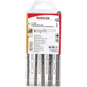 Fischer Steinbohrer D-SDX 5,6,8,10,12 545507 Steen-spiraalboorset 1 stuk(s)