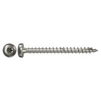 fischer - Spanplattenschraube Power-Fast,Halbrundkopf, Edelstahl A2, VG, TX 3,5x16