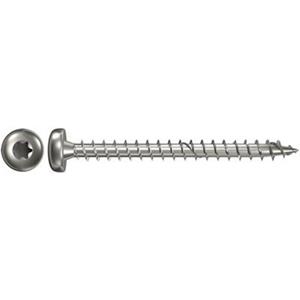fischer - Spanplattenschraube Power-Fast,Halbrundkopf, Edelstahl A2, VG, TX 5,0x60