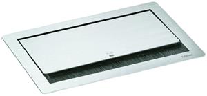 EVOline Flip Top Push S 2xSchuko + 2x USB-Charger Edelstahl