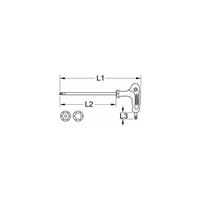 KSTOOLS KS Tools T-Griff-Torx-Winkelstiftschlüssel,Bohrung, TB9