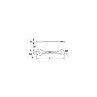 KSTOOLS KS Tools BRONZEplus Doppel-Maulschlüssel 20x22 mm