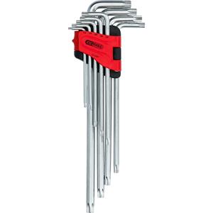 KSTOOLS KS TOOLS Torx-Winkelstiftschlüssel-Satz mit Bohrung, XL, 9-tlgTB10-TB50