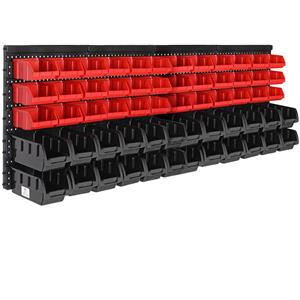Gereedschapswand Set van 2 Zwart/Rood met elk 30 Stapeldozen