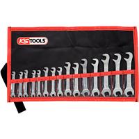 KSTOOLS KS TOOLS Doppelmaulschlüssel-Satz,15°+75° 15-tlg3,2-14mm