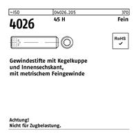 Diverse Gewindestift ISO 4026 Kegelkuppe/Innen-6-kant M 8 x 1 x 8 45 H - 