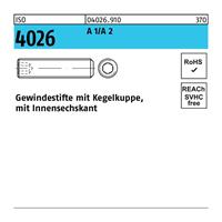 Diverse Gewindestift ISO 4026 Kegelkuppe/Innen-6-kant M 4 x 30 A 1/A 2