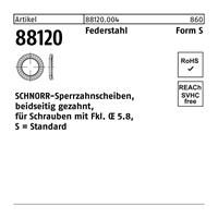 SCHNORR Sperrzahnscheibe R 88120 beidseitig gezahnt S 2 x4 x0,35 Federstahl