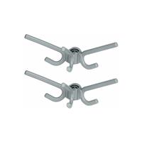 Kapstok Herkules 29 X 12,5 X 15 Cm Grijs 2 Stuks