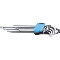 BGS TECHNIC Winkelschlüssel-Satz | extra lang | T-Profil (für Torx) T10 - T50 | 9-tlg.